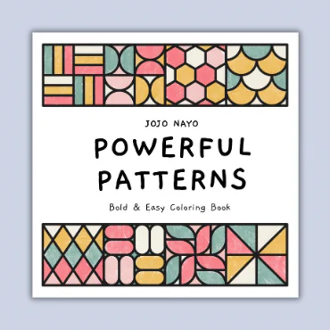 Powerful Patterns — bold and easy geometric coloring book